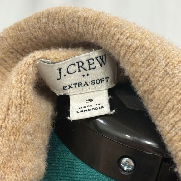 J. Crew Brown Polo Sweater in Extra-Soft Yarn | Sz S - Picture 7 of 8